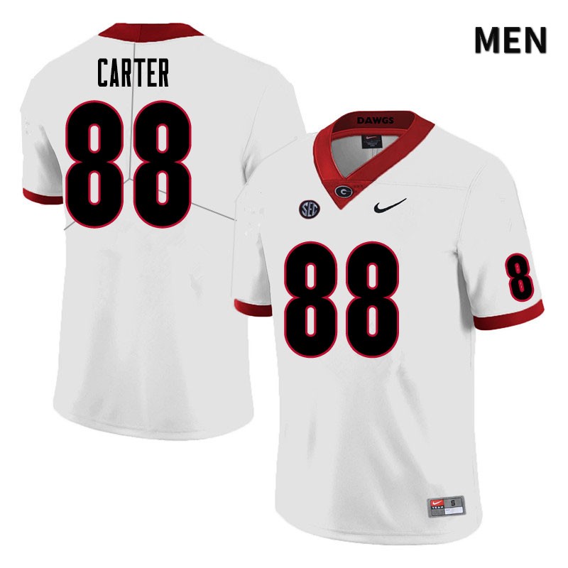 Georgia Bulldogs Men's Jalen Carter #88 White Stitched College UGA Football Jersey 23VE015UH